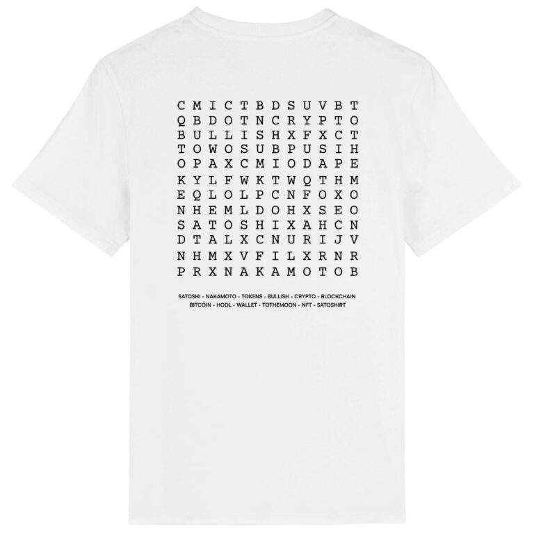 T-shirt Mots Cachés Bitcoin